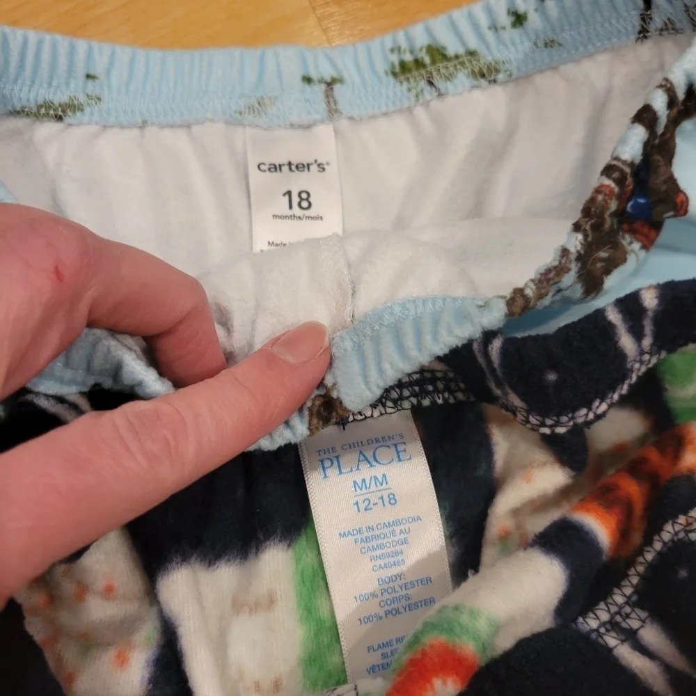 BABY Fleece pajama pants bundle size 12-18 months